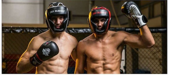 DBX Bushido Boxing Helmet Adult Full Face Red
