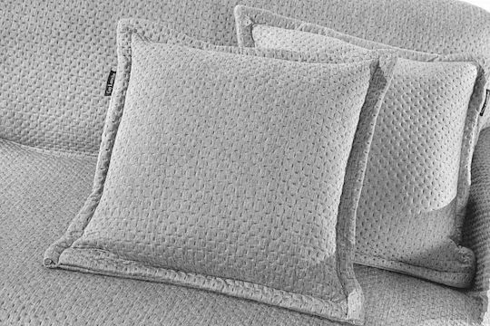 Guy Laroche Cooling Viersitzer-Sofa Überwurf Wildleder 170x350cm Silber