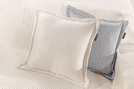 Guy Laroche Cooling Ριχτάρι Τετραθέσιου Καναπέ Suede 170x350εκ. Natural