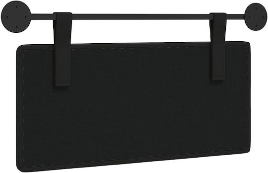 vidaXL Leather Bed Headboard Pillow Black 90x55cm