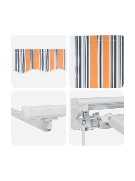 vidaXL Terrasse Zelt mit LEDs Orange x