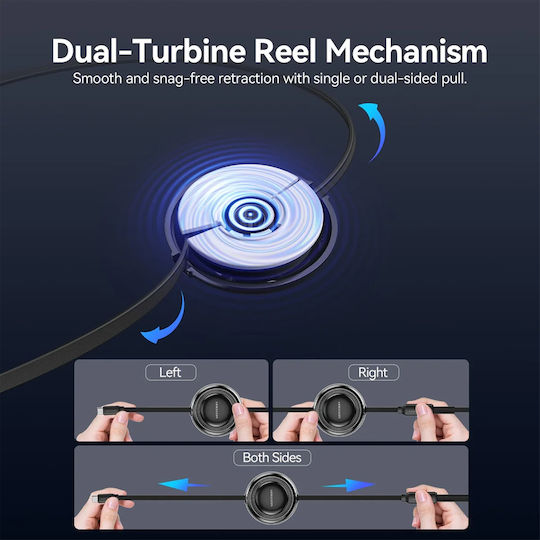 Vention Cablu Extensibil USB La Type-C / Lightning 5A Albastru 1.1m TRKSBE