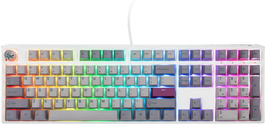 Ducky One 3 Mist Gaming Mechanical Keyboard with Cherry MX Brown switches and RGB lighting (US English) White