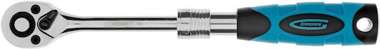 Gross Teleskopisch Ratschen 72 Zähne mit Vierkant 1/4" Länge 20cm.