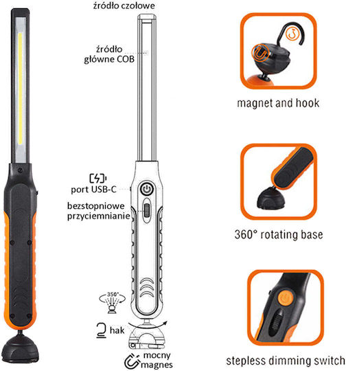Workshop Work Lamp Verke V87516 Led 1000 Lm