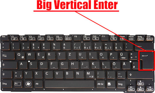 German Laptop Keyboard Sony Vaio Sve14a Sve14 Svs14 Sve14a2m1r 149114711us 9z.n6bbf.r01 149009951la 149118711es 149113211ch De No Frame Black Kod.40322denofr