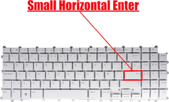 Spanish Laptop Keyboard for LG Gram 15zd90p 15z90q 15zd90q 15z90p-g SN8001B AEW74230004 KT0122L2BS03KRA00 SG-A4930-XUA KBLG19 ES No Frame Backlit White Cod.41419eswhitebl