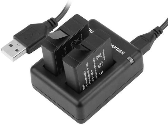Încărcător Gopro Hero 5 6 7 8 2018 Dual Negru