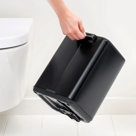 Brabantia Кошче Bo Pedal Пластмасово за Боклук с Педал Черно 7л