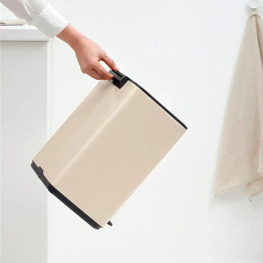 Brabantia Brabantia Mülleimer Mit Pedal Kunststoff Mit Pédal Beiger 12lt