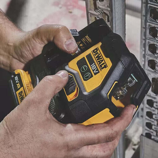 DEWALT Αυτορυθμιζόμενο Γραμμικό Αλφάδι Laser Πράσινης Δέσμης 18V με Εύρος Εργασίας 55m