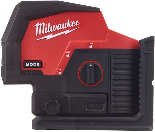 Milwaukee M12 CLLP-0C Autonivelant Liniar Nivelă Laser Fascicul Verde 12V cu Domeniu de Lucru 38m