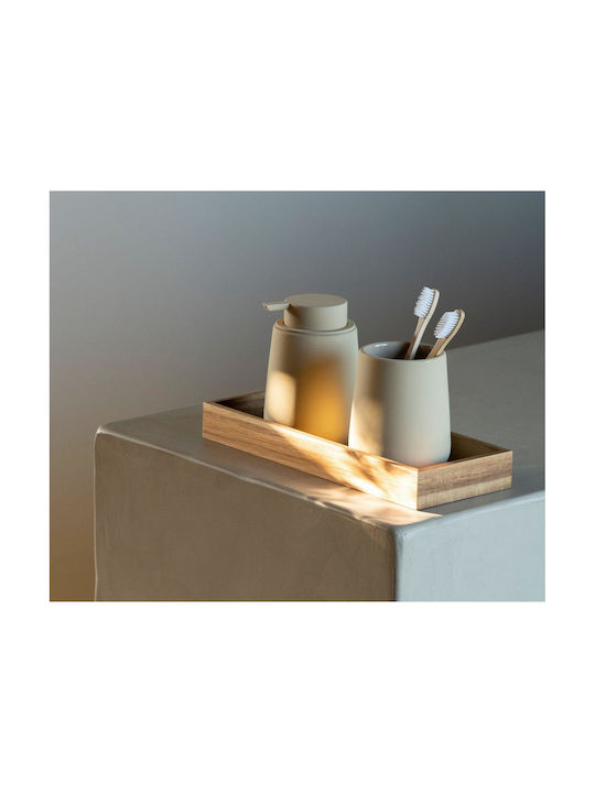 Andrea House Metallic Beige Bathroom Accessory Set