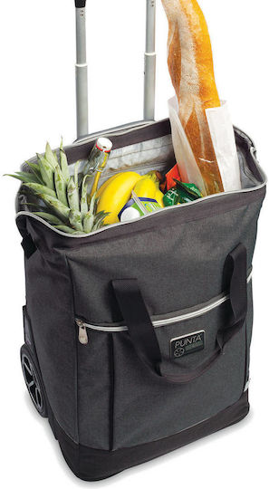 Stoff Einkaufswagen Für Markthalle Grau 62x38x28cm