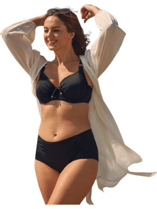 Opio Bikini Slip Ψηλόμεσο Μαύρο