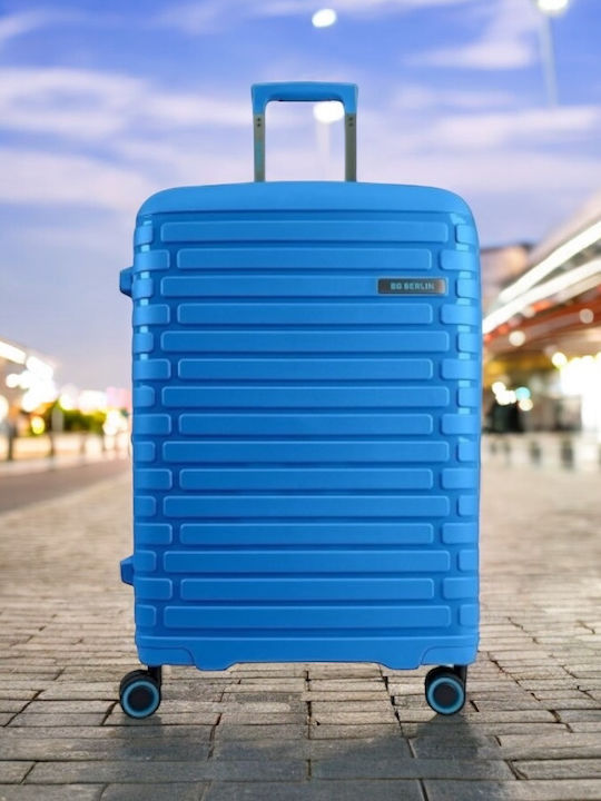 Bg Berlin Expandable Μεγάλη Βαλίτσα Ταξιδίου Σκληρή Soda Blue με 4 Ρόδες Ύψους 76εκ.