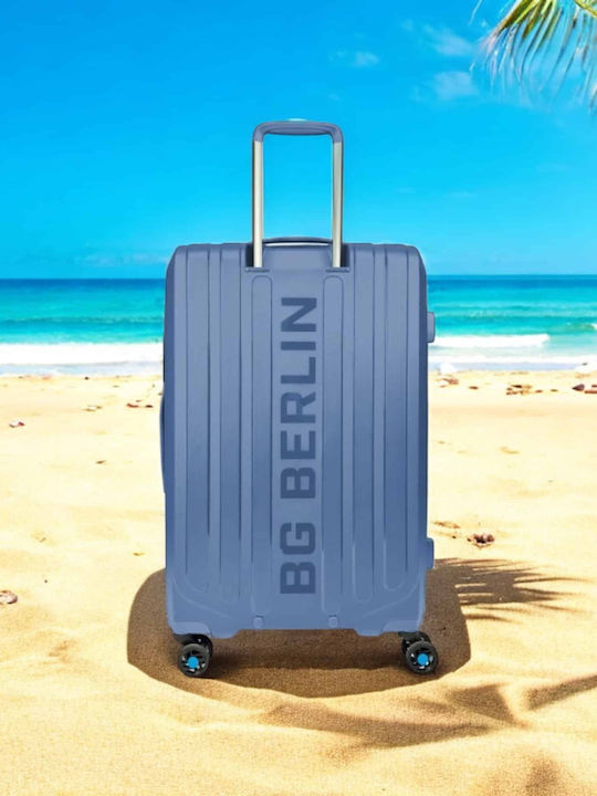 Bg Berlin Разширяеми Твърди Куфари за Пътуване Ice Blue с 4 Колела