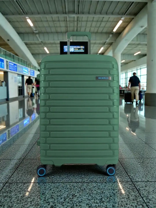 Bg Berlin Μεσαία Βαλίτσα Ταξιδίου Dark Green με 4 Ρόδες Ύψους 66εκ.