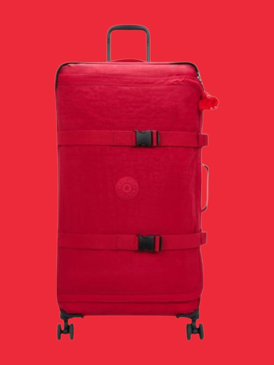 U.S. Polo Assn. Μεγάλη Βαλίτσα Ταξιδίου Ruby Red με 4 Ρόδες Ύψους 78εκ.