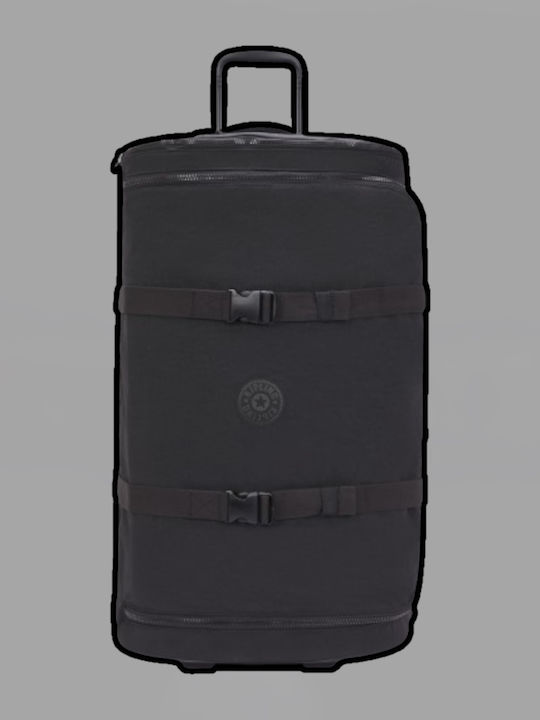 Kipling Μεγάλη Βαλίτσα Ταξιδίου Υφασμάτινη Black με 4 Ρόδες Ύψους 76εκ.