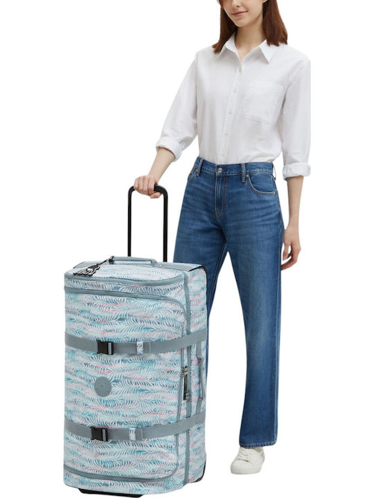 Kipling Valiză Mare De Călătorie Din Material Textil Palmtree Leaves Cu 4 Roți Înălțime 76 Cm