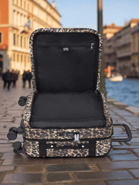 Kipling Spontaneous Koffer Kabine Wild Leopard mit 4 Räder Höhe 55cm