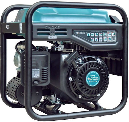 Könner & Söhnen Generator Inverter Gasoline Four-stroke with Handle and Maximum Power 3.3kVA
