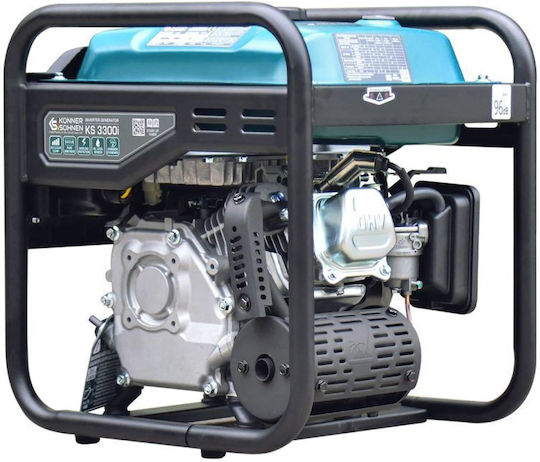 Könner & Söhnen Generator Inverter Gasoline Four-stroke with Handle and Maximum Power 3.3kVA