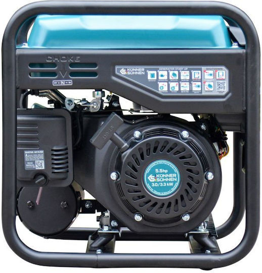 Könner & Söhnen Generator Inverter Gasoline Four-stroke with Handle and Maximum Power 3.3kVA
