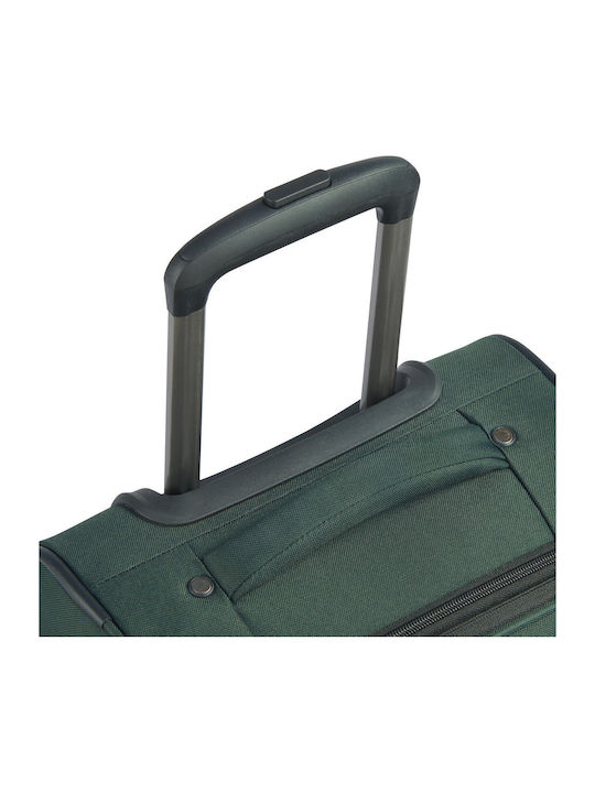 Securitech by Delsey Βαλίτσα Ταξιδίου Καμπίνας Υφασμάτινη Vanguard Green με 4 Ρόδες Ύψους 55εκ.