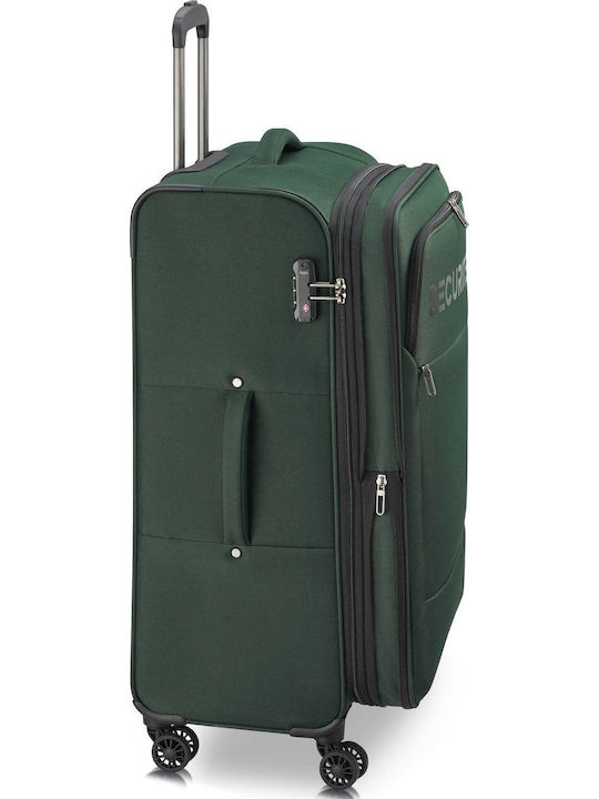 Securitech by Delsey Μεγάλη Βαλίτσα Ταξιδίου Υφασμάτινη Vanguard Green με 4 Ρόδες Ύψους 76εκ.