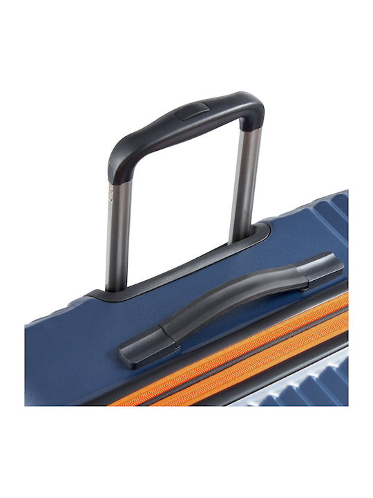 Securitech by Delsey Patrol Μεγάλη Βαλίτσα Ταξιδίου Σκληρή Blue με 4 Ρόδες Ύψους 75.5εκ.