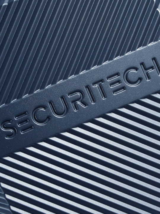 Securitech by Delsey Μεσαία Βαλίτσα Ταξιδίου Σκληρή Patrol Blue με 4 Ρόδες Ύψους 65.5εκ.