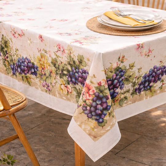 My Home Luxury Fleckabweisendes Mehrfarbiges Tischtuch 140x280cm