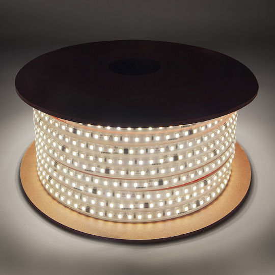Eurospot Αδιάβροχη Ταινία LED 220V Φυσικό Λευκό Φως 5m Τύπου SMD2835