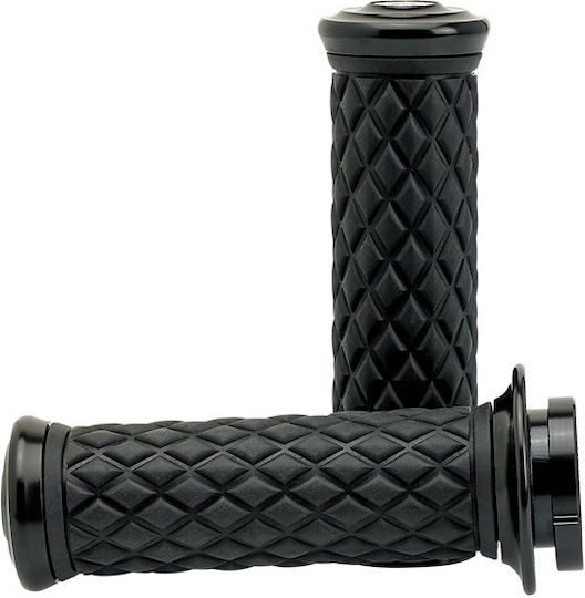 Biltwell Motorradlehenker Griffe Harley Davidson 1" Durchmesser Lenker Alumicore Griffe Schwarz