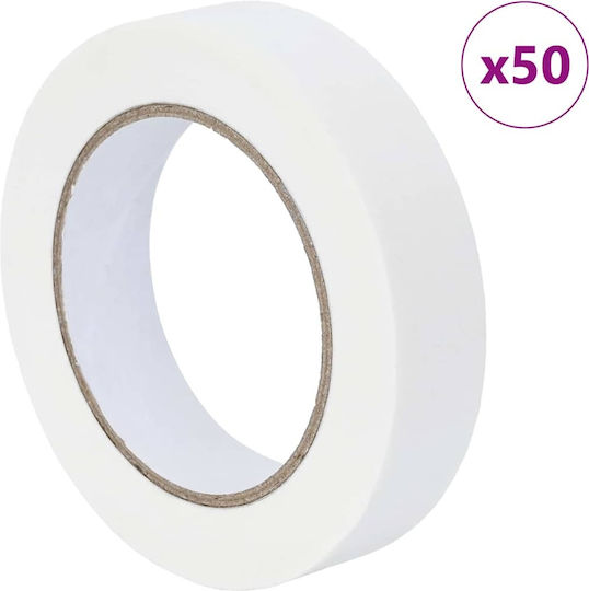 Vidaxl Painter Masking Tapes 50 Pieces White 25mm X 50m Paper