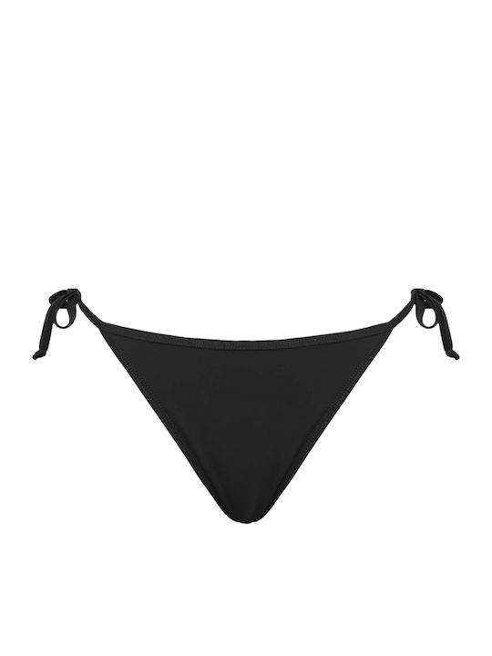 Bikini Slip Cu Dantelă Negru