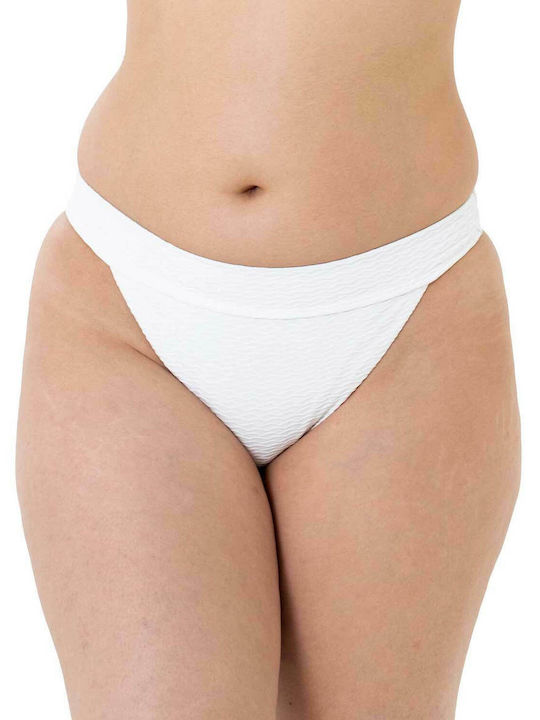 Novella Bikini Brasilien Hohe Taille Weiß