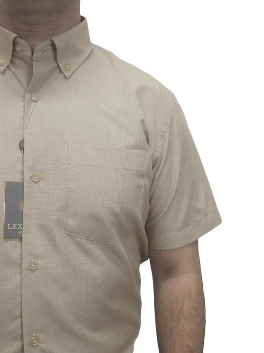 Camasa Cu Mâneca Scurta Regular Fit Bej