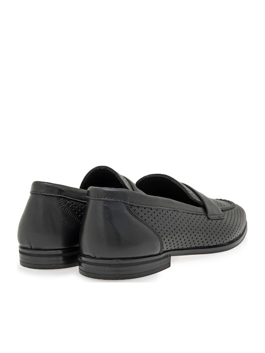 Leather Men's Loafers in Black Colour