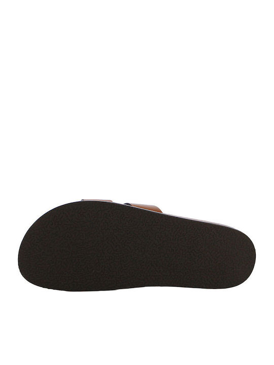 Flache Damen Sandalen Farbe Tabac Braun