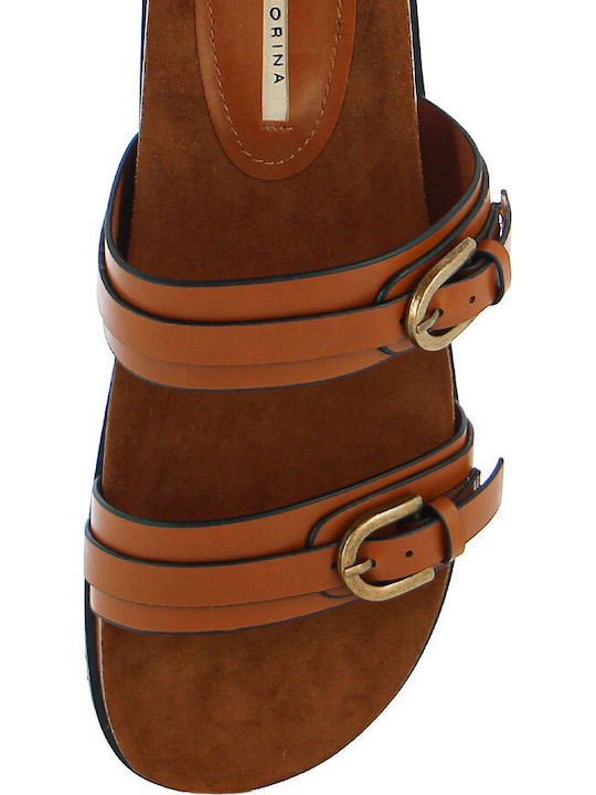 Flache Sandalen Für Damen Tabac Braun
