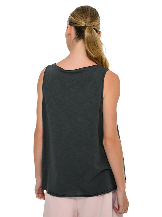 BodyTalk Women's Cotton Sleeveless Blouse Anthracite BodyTalk Women's Cotton Sleeveless Blouse Anthracite