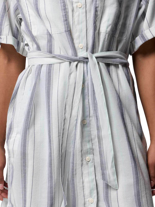 Sommer Mini Hemdkleid Grau