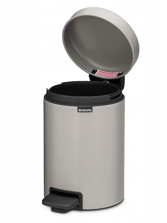 Brabantia Πλαστικό Καλαθάκι Μπάνιου 3lt Γκρι