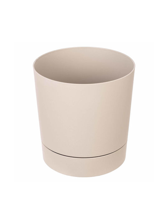 Kadax Kadax Kunststoff Blumentopf Beige mit Untersetzer 20x20cm