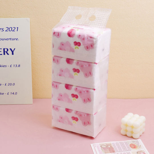 Cute Tissue Bunny Shape 4 Pieces