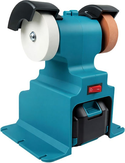 Polizor Dublu De Banc Zola Ascuțire Șlefuire 6000 Rpm 2 Baterii 3000 Mah Discuri Turcoaz 70 Mm