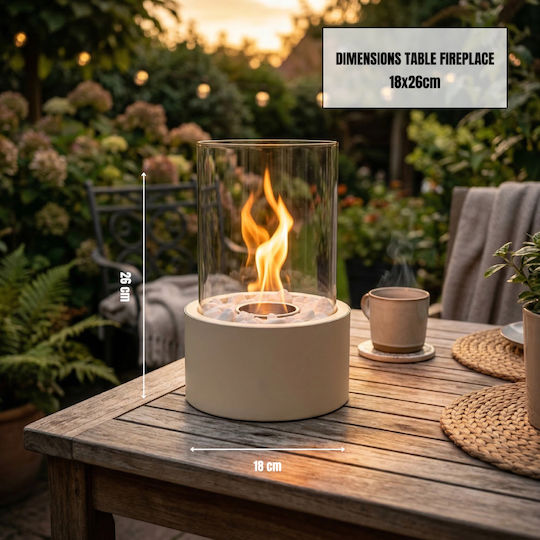 Housevitamin Tischdekoration Kamin Sand